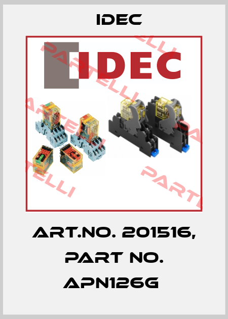 Art.No. 201516, Part No. APN126G  Idec