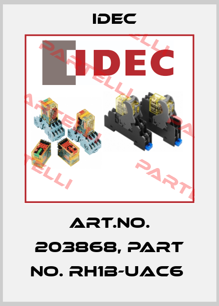 Art.No. 203868, Part No. RH1B-UAC6  Idec