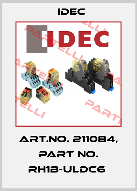Art.No. 211084, Part No. RH1B-ULDC6  Idec