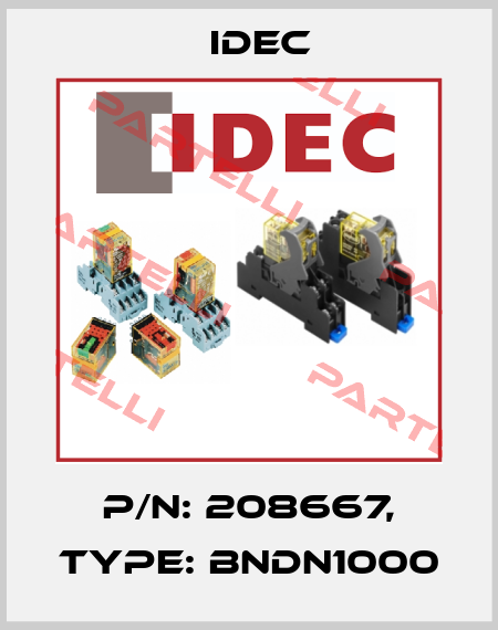 P/N: 208667, Type: BNDN1000 Idec