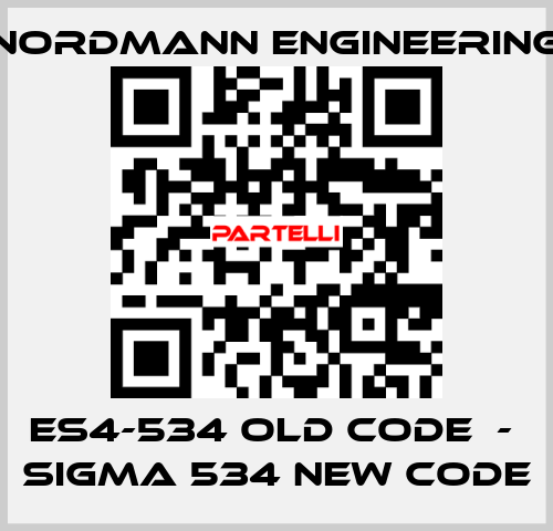 ES4-534 old code  -  SIGMA 534 new code NORDMANN ENGINEERING
