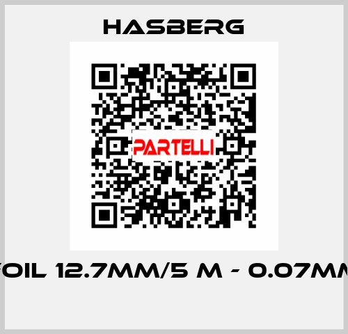 foil 12.7mm/5 m - 0.07mm  Hasberg