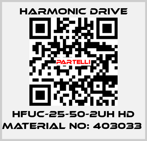 HFUC-25-50-2UH HD MATERIAL NO: 403033  Harmonic Drive