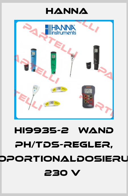 HI9935-2   WAND PH/TDS-REGLER, PROPORTIONALDOSIERUNG, 230 V  Hanna