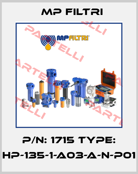 P/N: 1715 Type: HP-135-1-A03-A-N-P01 MP Filtri
