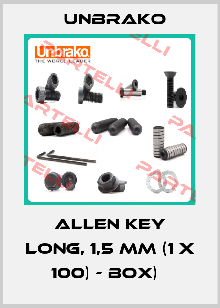 Allen Key long, 1,5 mm (1 x 100) - Box)   Unbrako