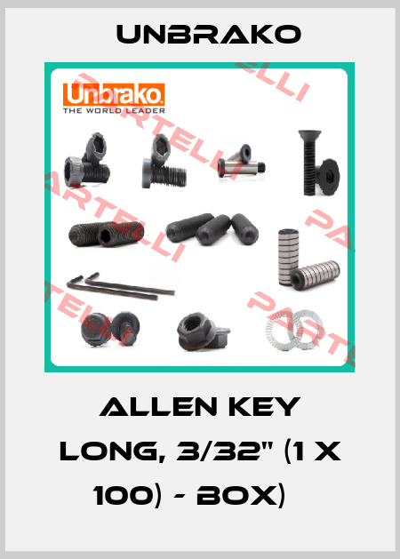 Allen Key long, 3/32" (1 x 100) - Box)   Unbrako