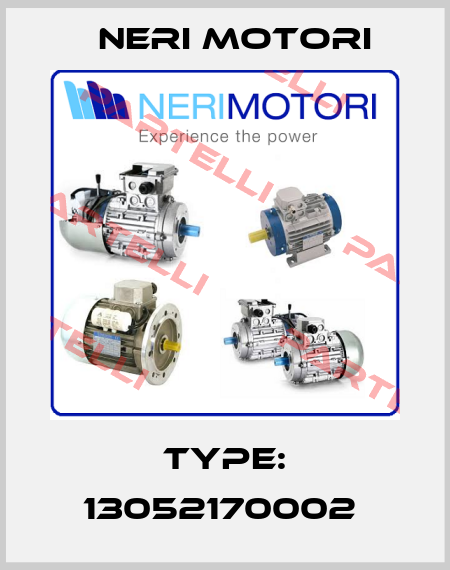 Type: 13052170002  Neri Motori