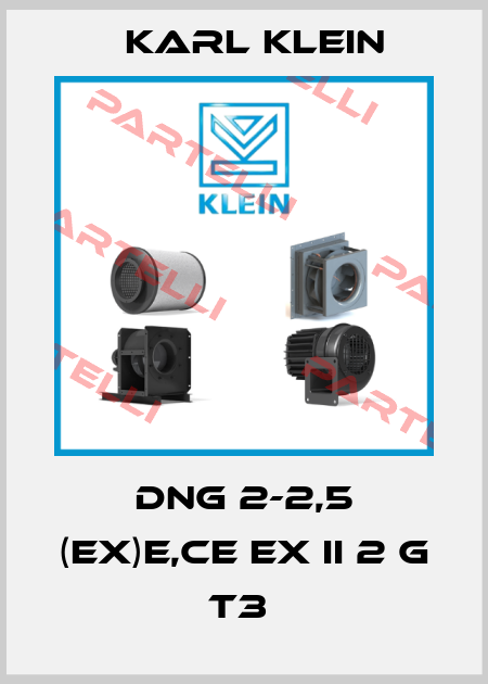 DNG 2-2,5 (Ex)e,CE Ex II 2 G T3  Karl Klein
