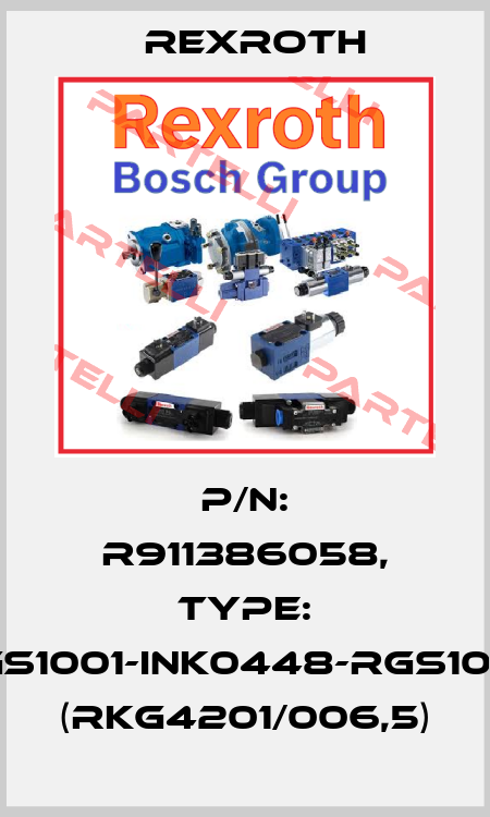 P/N: R911386058, Type: RGS1001-INK0448-RGS1002 (RKG4201/006,5) Rexroth