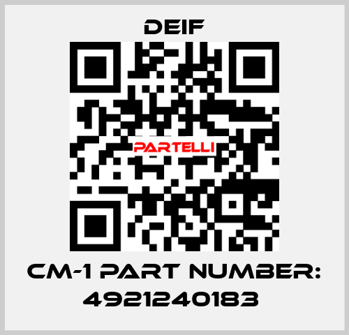 CM-1 part number: 4921240183  Deif