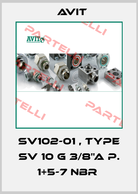 SV102-01 , type SV 10 G 3/8"A P. 1+5-7 NBR  Avit