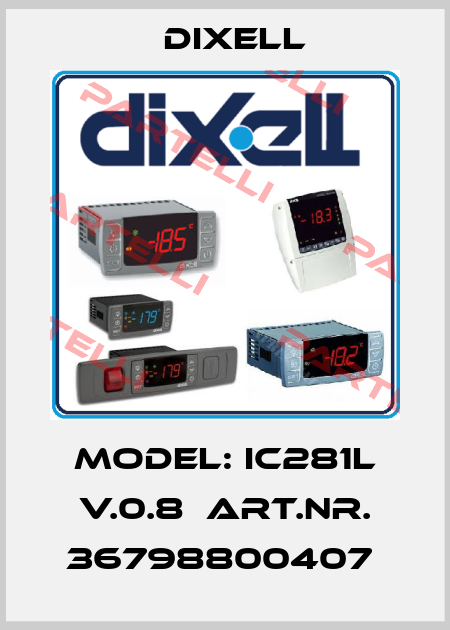 Model: IC281L V.0.8  Art.Nr. 36798800407  Dixell