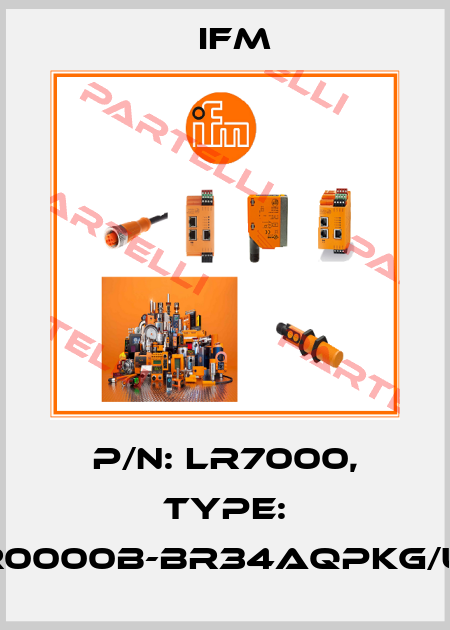 P/N: LR7000, Type: LR0000B-BR34AQPKG/US Ifm