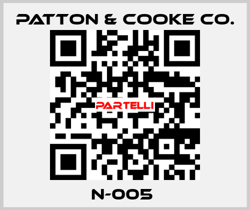 N-005  Patton & Cooke Co.