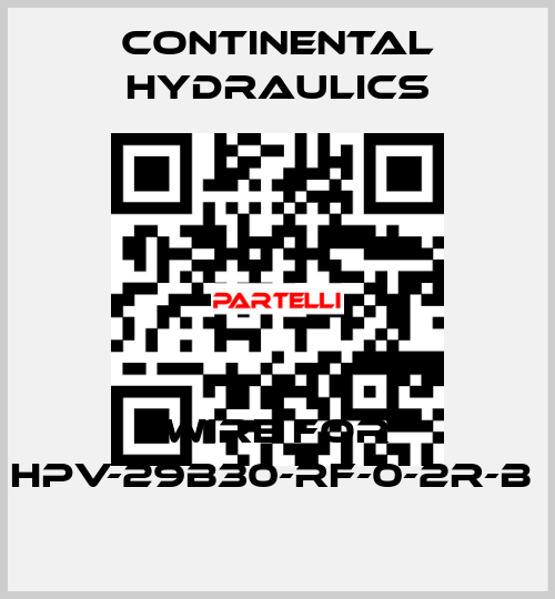 wire for HPV-29B30-RF-0-2R-B  Continental Hydraulics