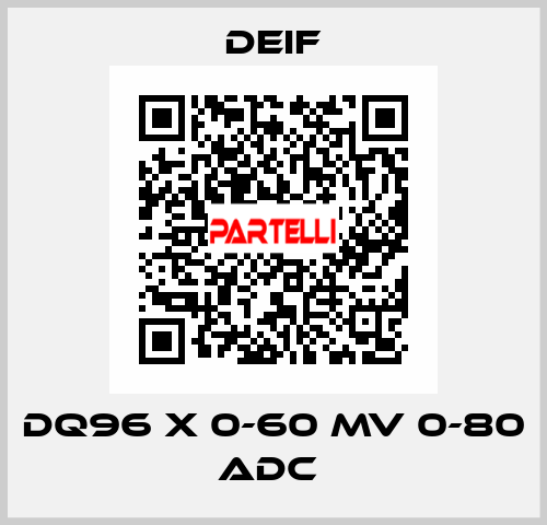 DQ96 X 0-60 MV 0-80 ADC  Deif