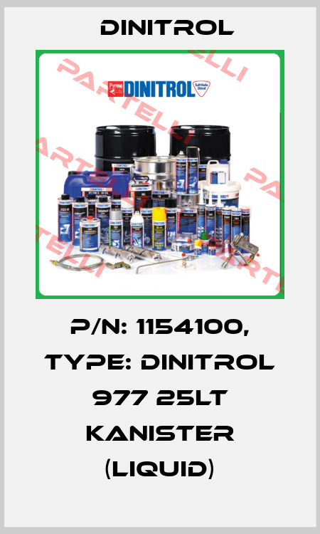 P/N: 1154100, Type: Dinitrol 977 25lt Kanister (liquid) Dinitrol