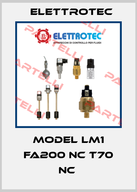 MODEL LM1 FA200 NC T70 NC  Elettrotec