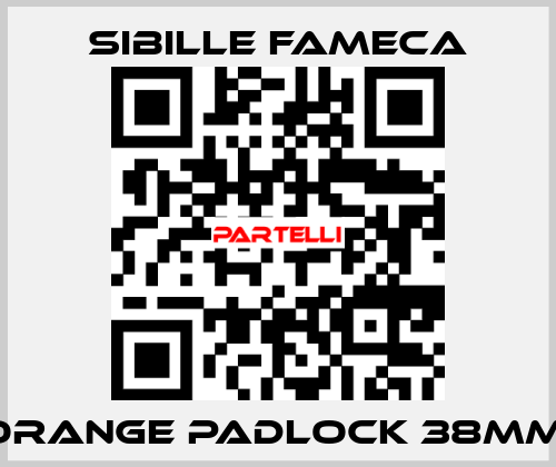 ORANGE PADLOCK 38MM  Sibille Fameca