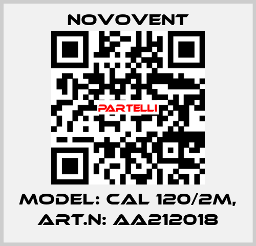 Model: CAL 120/2M, Art.N: AA212018 Novovent