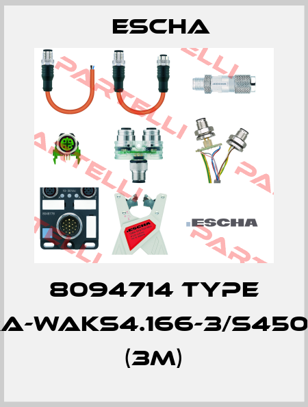 8094714 Type RA-WAKS4.166-3/S4500 (3m) Escha