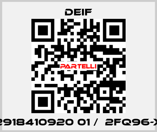 2918410920 01 /  2FQ96-x Deif