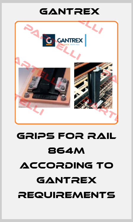 Grips for rail 864m according to Gantrex requirements Gantrex