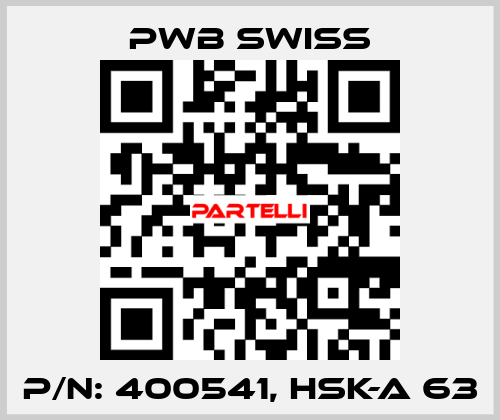P/N: 400541, HSK-A 63 PWB Swiss