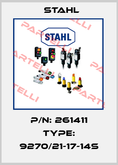 P/N: 261411 Type: 9270/21-17-14s Stahl
