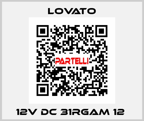 12V DC 31RGAM 12  Lovato