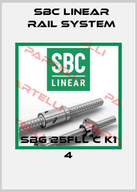 SBG 25FLL C K1 4 SBC Linear Rail System