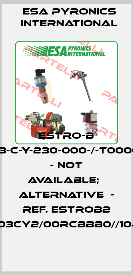ESTRO-B A-003-03-03-C-Y-230-000-/-T000000///10004 - not available;   alternative  - ref. ESTROB2 A030303CY2/00RCBBB0//104E//T//// ESA Pyronics International