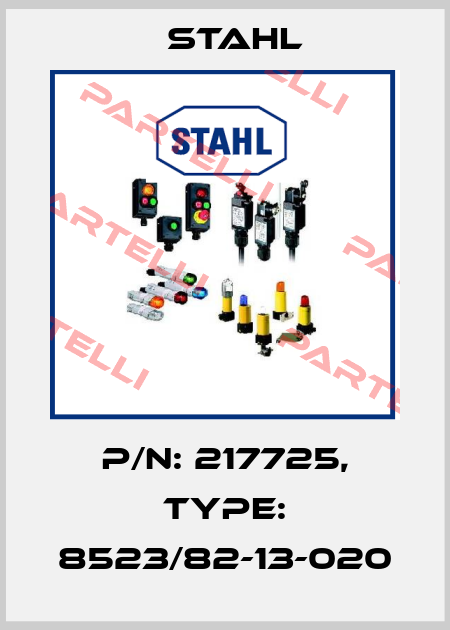 P/N: 217725, Type: 8523/82-13-020 Stahl