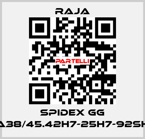 SPIDEX GG A38/45.42H7-25H7-92SH Raja