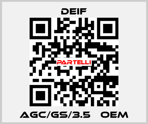 AGC/GS/3.5   oem Deif