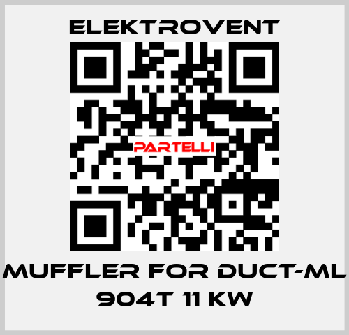 muffler for DUCT-ML 904T 11 kw ELEKTROVENT