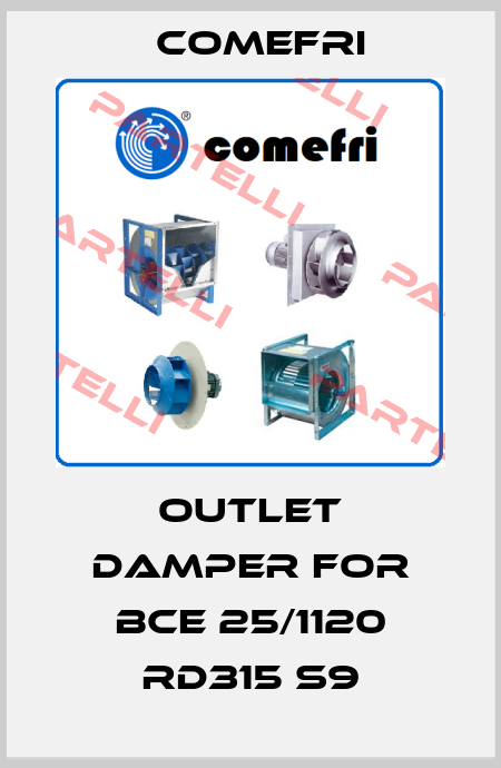 Outlet damper for BCE 25/1120 RD315 S9 Comefri