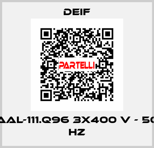 AAL-111.Q96 3x400 V - 50 Hz Deif