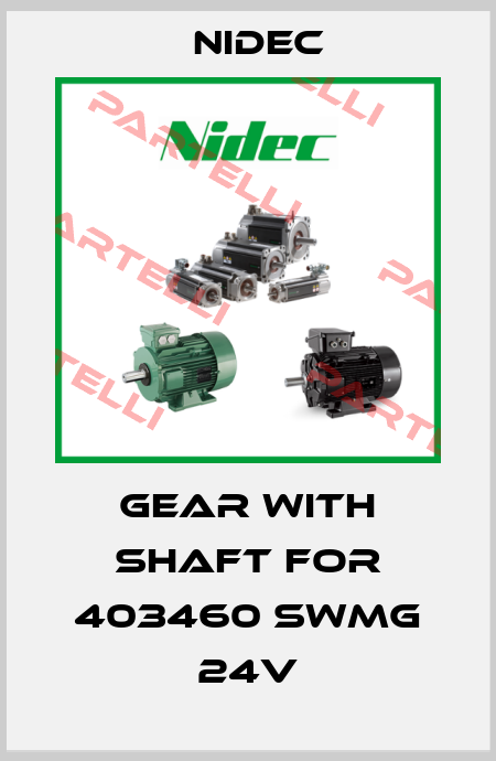 gear with shaft for 403460 SWMG 24V Nidec