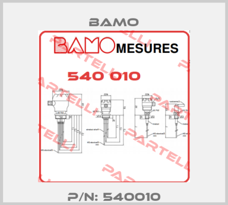 P/N: 540010 Bamo
