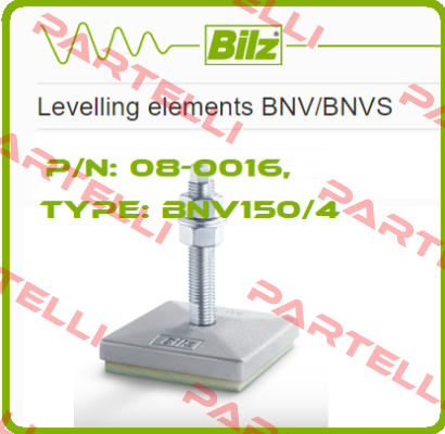 P/N: 08-0016, Type: BNV150/4 Bilz Vibration Technology