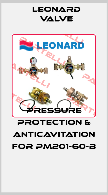 PRESSURE PROTECTION & ANTICAVITATION FOR PM201-60-B  LEONARD VALVE