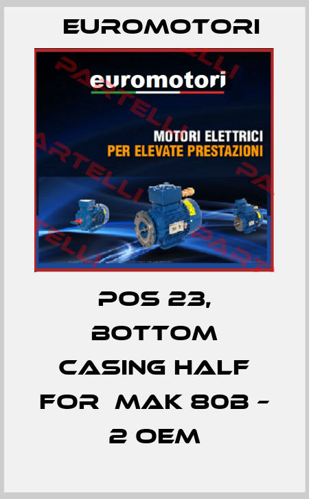 Pos 23, bottom casing half for  MAK 80b – 2 OEM Euromotori