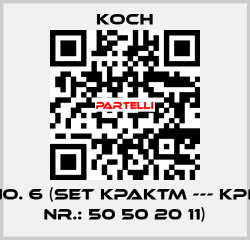 No. 6 (Set KPAKTM --- KPN Nr.: 50 50 20 11) KOCH
