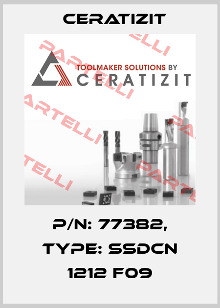 P/N: 77382, Type: SSDCN 1212 F09 Ceratizit