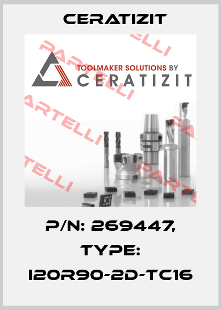 P/N: 269447, Type: I20R90-2D-TC16 Ceratizit