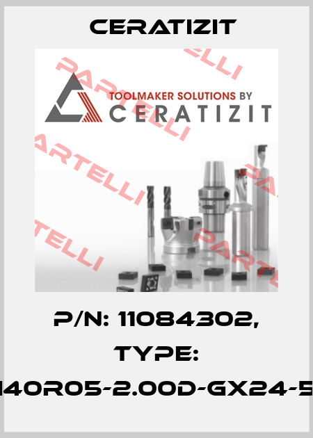 P/N: 11084302, Type: I40R05-2.00D-GX24-5 Ceratizit