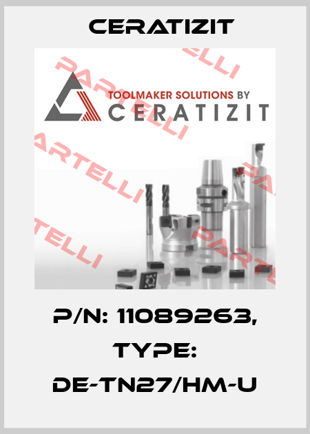P/N: 11089263, Type: DE-TN27/HM-U Ceratizit