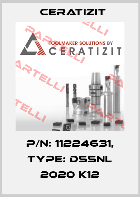 P/N: 11224631, Type: DSSNL 2020 K12 Ceratizit